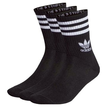 adidas 愛迪達 CREW SOCK 3STR 中筒襪  XS  黑色  3雙