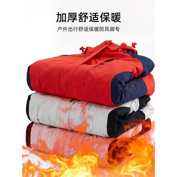 啄木鳥沖鋒衣男女三合一可拆卸秋季加絨防風防水戶外登山服外套女