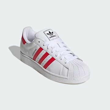 adidas 休閒鞋 Superstar II 男鞋 女鞋 白 紅 小白鞋 復古 三葉草 愛迪達 JQ4728
