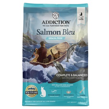 ADDICTION 自然癮食 無穀 貓用寵食 完整均衡配方 富含Omega-3  藍鮭魚  1.8kg  1袋