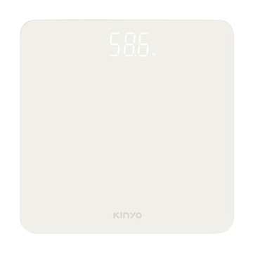Kinyo LED簡約質感體重計  米黃色  1個  NDS-230