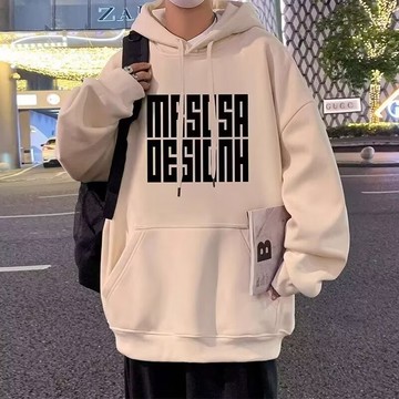 連帽 衛衣 男 國潮 高街 美式 潮男  印花 內刷毛 情侶款 男女 加絨 外套 上衣 男士 休閒 帽衫（YY425）