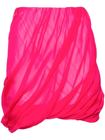 Helmut Lang - Bubble gathered miniskirt - women - Cotton/Silk - XS - Pink