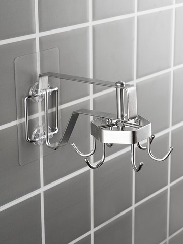 廚房不銹鋼鍋鏟掛架免打孔壁掛旋轉廚具架置物架鏟子掛鉤