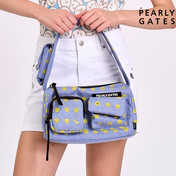 【ṔEARLY GATES】寶藍色優質單寧收納機能適合高爾夫及日常使用肩背包 JLV01402