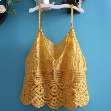 吊帶背心蕾絲上衣-V領鏤空刺繡外搭女裝4色74ab15【獨家進口】【米蘭精品】