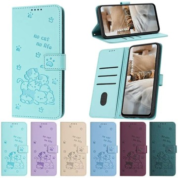 卡通小貓疊疊樂 翻蓋皮套 夏普Sharp Aquos wish5 4 3 sense9 8 7 6 R10 R9 手機殼