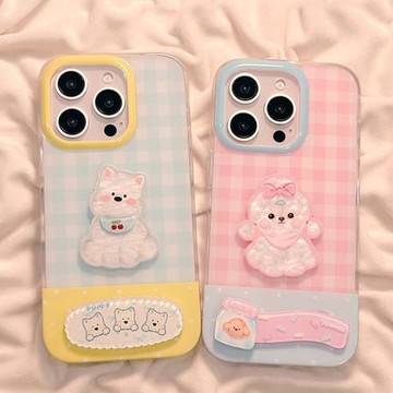 立體小狗卡通適用OPPOA5PRO手機殼A97/A2M硅膠全包A11x/A55s防摔女A58x/A72創意A57/A96保護套A93/A3活力版A9