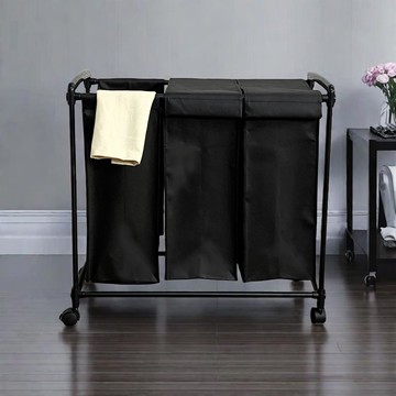 公司貨附發票 臟衣籃臟衣簍多分類帶蓋帶萬向輪衣服收納神器洗衣物隔網紅收納架 樂天最低價 快速出貨