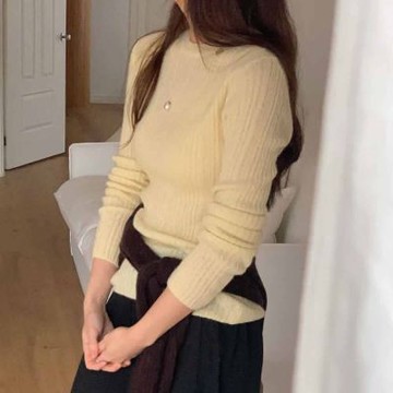 正韓女上衣 馬海毛長袖針織衫GMT1008-創翊韓都現貨