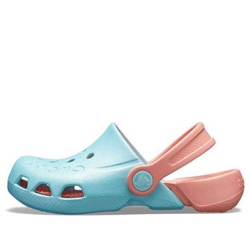 (GS) Crocs Electro Back Strap Round Toe Clogs 'Blue Pink'