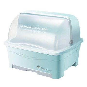 廚房碗架碗筷收納盒帶蓋放餐具裝碗箱碟盤瀝水置物架塑料碗柜家用