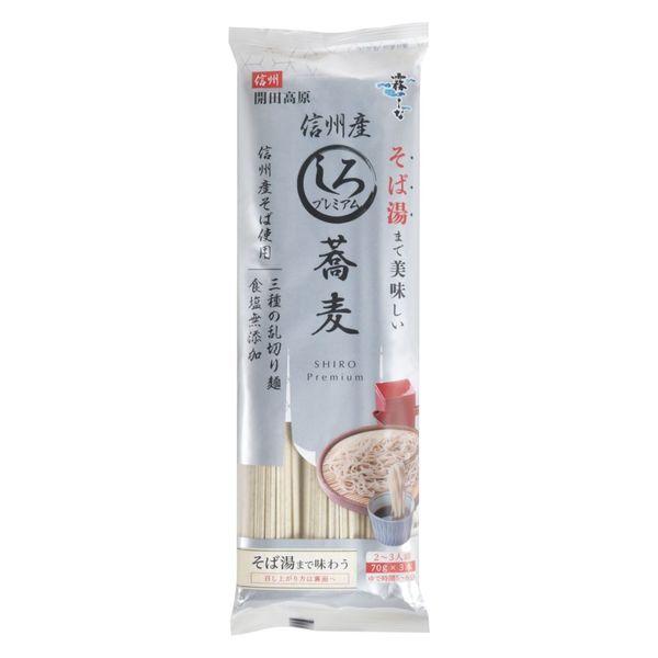 はくばくはくばく 信州産 そば湯まで美味しい蕎麦 しろ 食塩無添加 70g×3本 1個