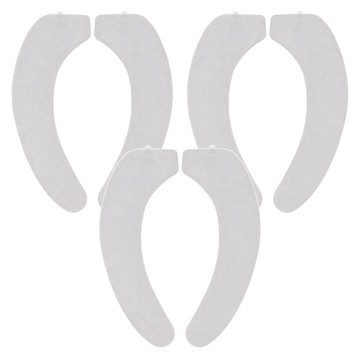 FaSoLa 可剪裁無痕水晶絨親膚馬桶墊 加大款 YF-159  淺灰色  3套  15.5 x 39.5cm