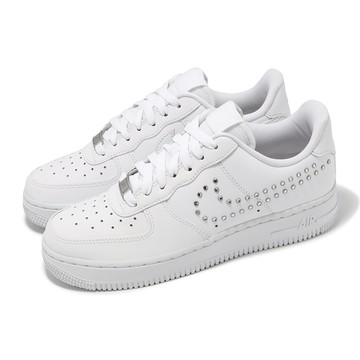 [ACS] Nike 休閒鞋 Wmns Air Force 1 07 女鞋 白 銀 皮革 AF1 運動鞋 FQ8887-100