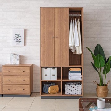 【TZUMii】莫爾二門五格衣櫃/衣櫥/衣物收納櫃