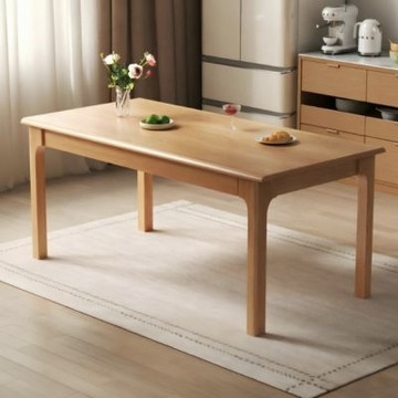 【匠俱】餐桌140*80*74cm 家用小戶型餐桌 實木吃飯桌 長方形飯桌 客廳簡約飯桌 原木風 小戶型簡約