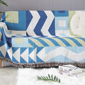 好物良品 雙面針織 全棉沙發毯 蓋毯 露營毯 130x160cm  孟菲斯