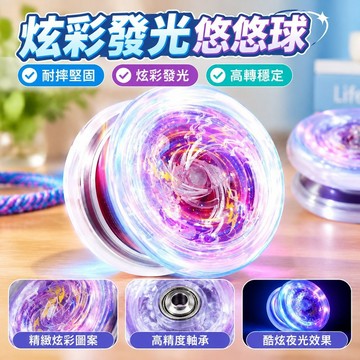 臺灣發貨>正版悠悠球耐摔發光悠悠球送護指套夜光悠悠球永久溜溜球高級帥氣XJI
