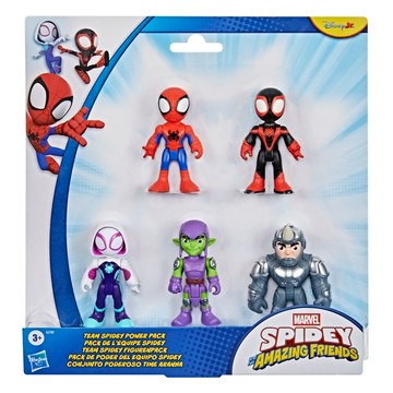 MARVEL 漫威 蜘蛛人與他的神奇朋友們 3吋人物五入組  混合顏色  1個