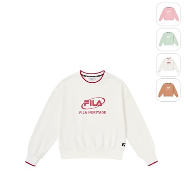 【FILA】女性 長袖圓領T恤-米白 5TEY-5469-IV