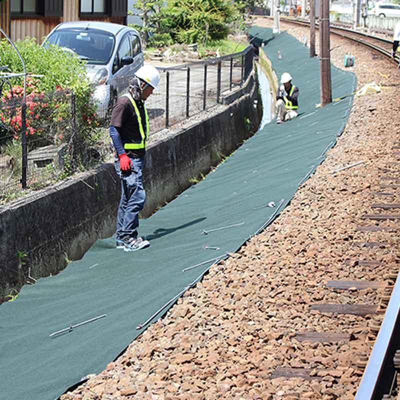 防草シート 緑化マルチフェルト Ver.5 200cm×50m 緑 イネ科の強壮雑草用 防草 雑草 小泉製麻 K麻 個人宅配送不可 代引不可