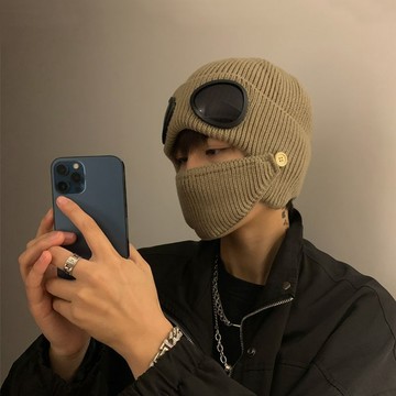 帽子男冬季戶外防寒騎車帽韓版保暖毛線帽加厚針織帽護耳帽雷鋒帽保暖帽 加絨帽子 登山帽