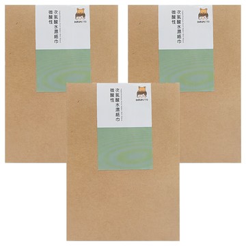 BUBUPETTO 貓咪洗澡用次氯酸水濕紙巾  24片  3盒
