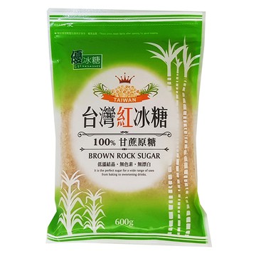 YASASHII 優 台灣紅冰糖 600g 100% 甘蔗原糖 無色素  1包