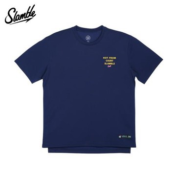 SLAMBLE運動跑步訓練短袖T恤印花圓領美式速干寬松籃球健身服男女