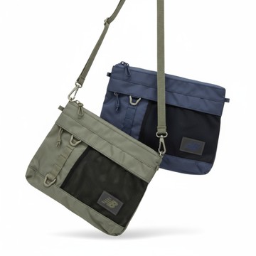 NEW BALANCE 側背包 綠色 藍色 網袋 隨身包 包包 LAB51530-