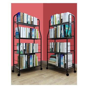 書架置物架小推車床頭房間放書本文件文具移動書桌書收納架子加高