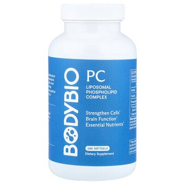 BodyBio, PC，脂質體磷脂複合物，100 粒軟膠囊（每粒軟膠囊 650 毫克）