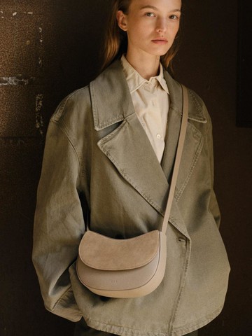 Mini bag Suede Taupe combi