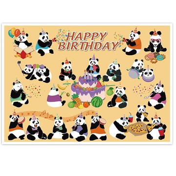 明信片--貓熊生日快樂