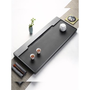 烏金石茶盤家用2023新款功夫茶具整塊天然石材石頭功夫茶臺嵌入式