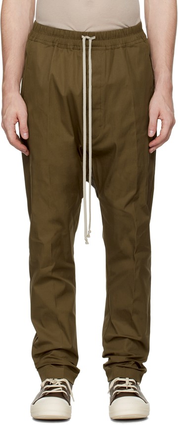 Rick Owens 卡其色 Porterville Drawstring Long 长裤