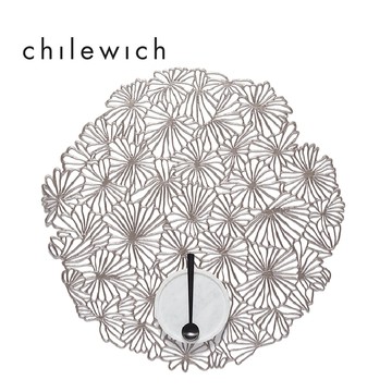 Chilewich 美國-雛菊Daisy系列-圓形餐墊38cm-青銅色/Gunmetal
