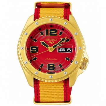 SEIKO 精工 5 Sports 快打旋風 桑吉爾夫 聯名機械錶-42.5mm(4R36-08S0Y/SRPF24K1)