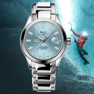 BALL 波爾 B2_Engineer III 彩虹燈管 自體發光微型氣燈機械錶-冰藍40mm(NM9036C-S1C-IBER)