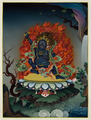 金剛手唐卡畫  釋迦牟尼佛的保護者和引導者