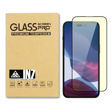 IN7 APPLE iPhone 14 Pro Max (6.7吋) 抗藍光3D滿版鋼化玻璃保護貼 疏油疏水 鋼化膜-黑色