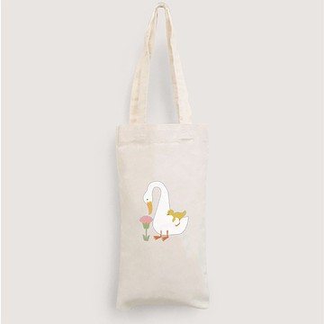 【插畫款】醜小鴨 | 棉布帆布水壺提袋_實現低門檻環保生活