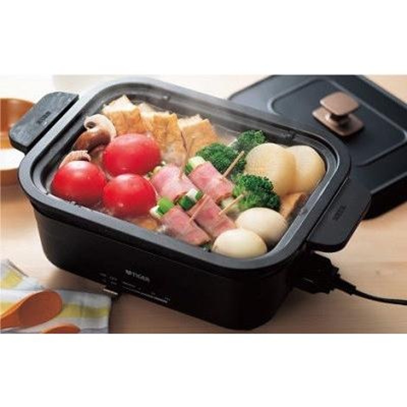 タイガー魔法瓶グリル鍋 たこ焼き 焼肉 プレート3枚タイプ メタリック