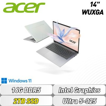 Acer 宏碁 Swift Edge SFE14-I51-51PZ 14吋輕薄特仕筆電(U5-325/16GB/2TB SSD/Win11)