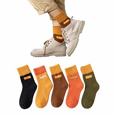 靴下 メンズ 冬 厚手ソックス 暖かい靴下 防寒 綿 タオル生地 カラフルソックス おしゃれ 男性用 くつした 秋冬保温 クルー丈 スポーツ 通販 Lineポイント最大get Lineショッピング