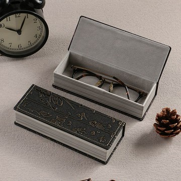 眼鏡盒 新款創意眼鏡盒便攜防壓古風高顔值複古近視太陽鏡眼睛盒子男收納 3EQA