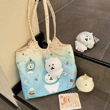 ♡ 𝑪𝒉𝒊𝒄 𝒖 ♡大容量包包自嘲熊學生上課新款通勤可愛單肩卡通學生托特包女
