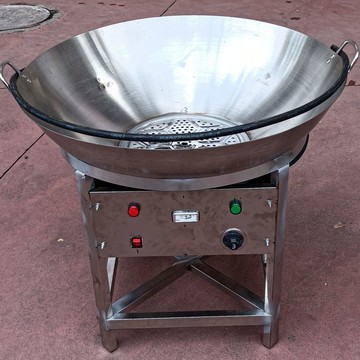 優購生活-電熱蒸煮鍋不銹鋼商用蒸煮電炸爐鍋口徑80高度75厘米380伏6千瓦。