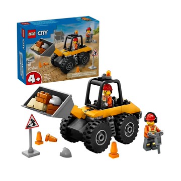 【LEGO 樂高】磚星球〡 60450 城市系列 黃色工程輪式裝載機 Yellow Construction Wheel Loader